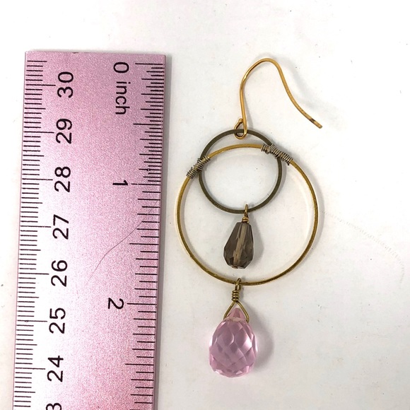 2 Tone Metal Artisan Earrings - Picture 5 of 5